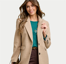 Two Button Plain Design Coat - LA490